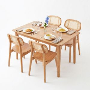 Combo bàn ăn chữ nhật và 4 ghế ăn BBA232