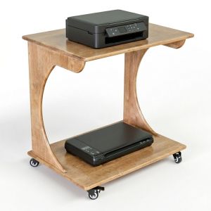 Kệ máy in di động 70x50x70cm gỗ cao su KMI68010