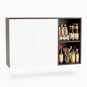 Tủ bếp treo tường 110x35x75cm gỗ cao su TBT020