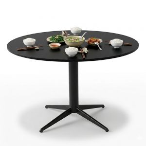 Bàn ăn tròn 120x120cm gỗ cao su BA68314