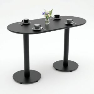 Bàn cafe hình Oval 120x60cm gỗ tràm CFD68289