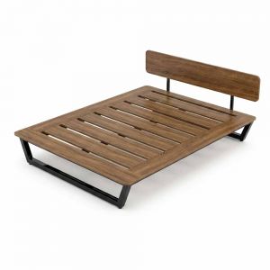 Giường cho nệm 160x200cm gỗ plywood chân sắt GN68072