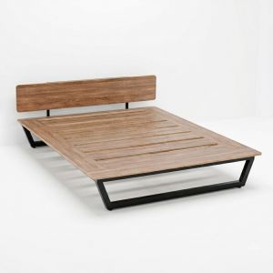 Giường cho nệm 160x200cm gỗ plywood chân sắt GN68072
