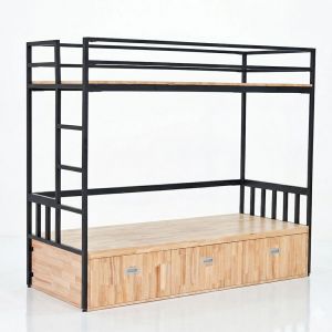 Giường tầng lắp ráp 80x200cm gỗ cao su GT020