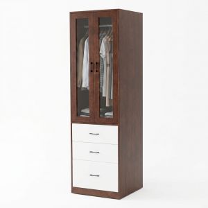 Tủ quần áo 2 cánh 60x60x200cm gỗ cao su TQA68099