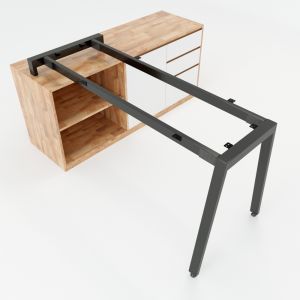 Chân bàn gác tủ hệ Aton Concept 1400x600mm lắp ráp HCAT019