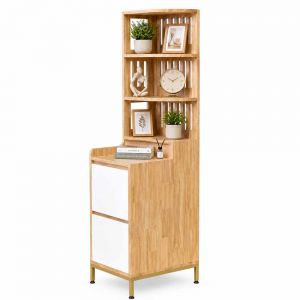 Kệ góc tường gỗ cao su 40x50x160cm - KGT68058