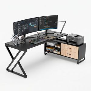 Bàn gác tủ 180x120cm gỗ cao su chân chữ X BD68193