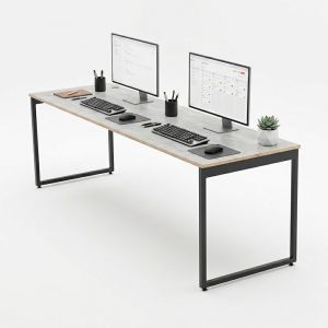 Bàn cụm 2 người 230x70cm gỗ plywood hệ Slean HBSL051