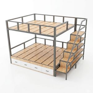 Giường tầng lắp ráp cho nệm 180x200cm gỗ cao su GT021