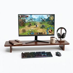 Kệ để màn hình 100x21x10cm gỗ cao su MS68026