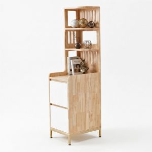 Kệ góc tường gỗ cao su 40x50x160cm - KGT68058