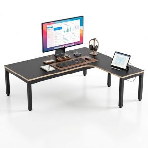 Bàn góc L ngồi bệt 140x120cm gỗ plywood màu IDE006