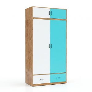 Tủ quần áo 120x60x220cm gỗ cao su TQA68102