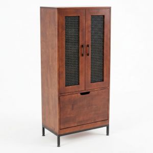 Tủ để giày 60x35x130cm gỗ cao su KG68128