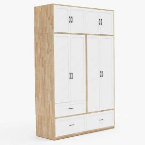 Tủ quần áo 160x55x240cm gỗ cao su TQA68106
