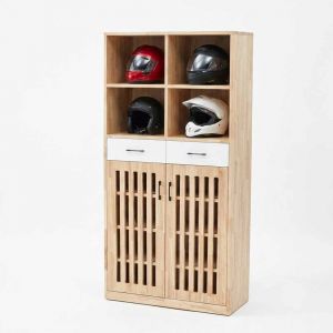 Tủ kệ giày dép 80x35x160cm gỗ cao su  KG68115