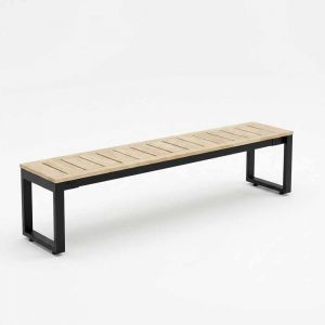 Ghế băng dài 165x35cm gỗ cao su chân sắt GBD084