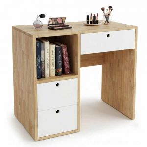 Bàn trang điểm 80x50x75cm gỗ cao su BTD68087