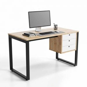 Bàn làm việc treo tủ 120x60cm gỗ cao su hệ Rectang HBRT149