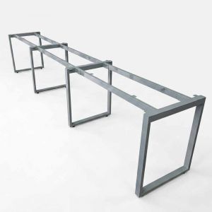 Chân sắt cho bàn cụm 3 chỗ 360x60cm sơn tĩnh điện hệ Rectang HCRT049