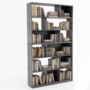 Kệ trang trí 130x30x220cm gỗ cao su KTT68092
