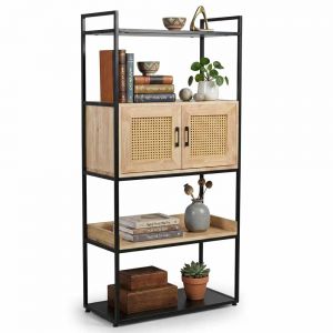 Kệ trang trí 84x40x170cm gỗ cao su KTT68031