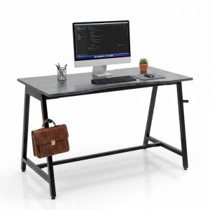 Bàn Gaming có giá treo đồ 120x70cm gỗ cao su chân sắt GD68075