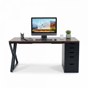 Bàn gác chân tủ có 2 hộp điện MELLIA 180x70cm gỗ tự nhiên BD68196