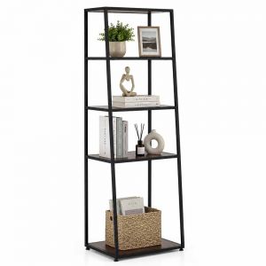 Kệ trang trí 5 tầng 60x45x160cm gỗ cao su khung sắt sơn tĩnh điện KS68381