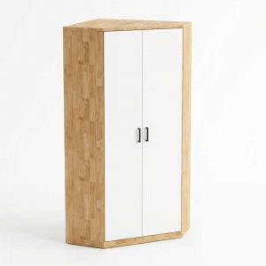 Tủ quần áo góc tường 70x70x160cm gỗ cao su TQA68107