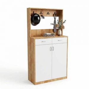 Tủ kệ giày dép 80x35x160cm gỗ cao su KG68116