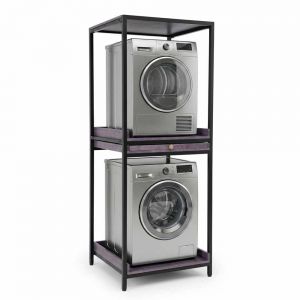 Kệ máy giặt máy sấy 80x77x206cm gỗ cao su KMG68039