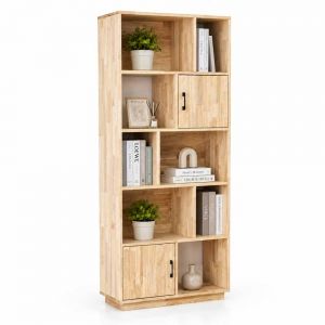 Kệ trang trí 80x30x180cm gỗ cao su KTT68100