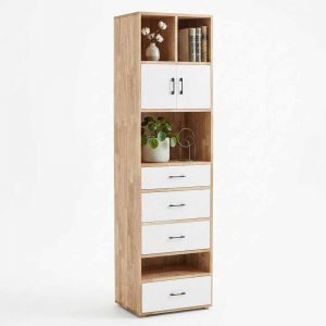 Kệ trang trí 56x40x205cm gỗ cao su chân sắt KTT68105
