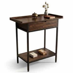 Bàn thờ gia tiên 107x48x100cm gỗ cao su chân sắt sơn tĩnh điện TTGT005