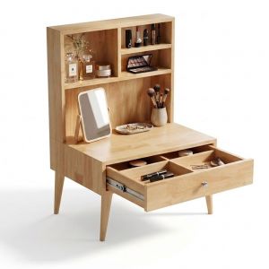 Bàn trang điểm ngồi bệt gỗ cao su - BTD68089