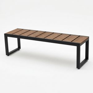 Ghế băng dài 140x40x45cm gỗ nhựa chân sắt GBD088