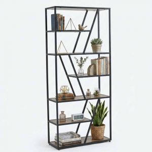 Kệ trang trí TRAP-SHELF 90x34x200cm gỗ plywood khung sắt KTT68113