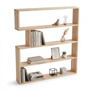 Kệ trang trí treo tường 100x16x109cm gỗ cao su KTT68117