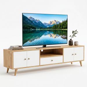 Kệ để tivi 180x40x45cm gỗ cao su KTV68149