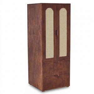 Tủ treo quần áo 60x55x150cm gỗ cao su TQA68116