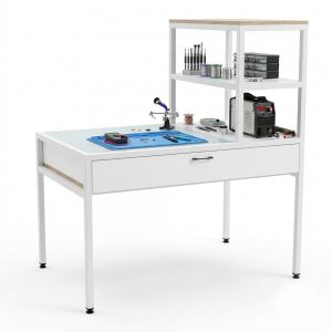 Bàn thao tác 120x80x135cm gỗ plywood chân sắt WSTB008