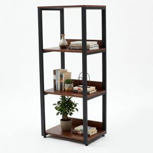 Kệ trang trí 4 tầng GULLI gỗ cao su chân sắt KTT68120