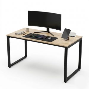 Bàn ZDesk tích hợp hộp điện âm bàn 140x70cm gỗ cao su chân sắt hệ Rectang ZD047