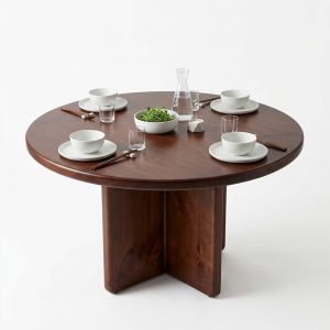Bàn ăn tròn 100x100cm gỗ thông BA68320