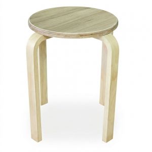 Ghế đôn tròn gỗ chân uốn plywood GCF180