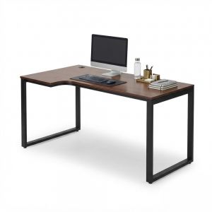 Bàn làm việc góc L 120x90x75cm gỗ cao su hệ Rectang HBRT156