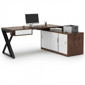 Bàn gác tủ 160x80cm gỗ cao su chân chữ X HBXC078