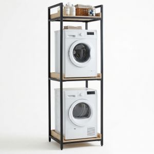 Kệ máy giặt 70x63x220cm gỗ plywood chân sắt KMG68041